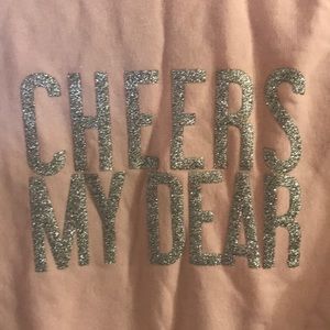 CHEERS MY DEAR! Glitter sweat shirt